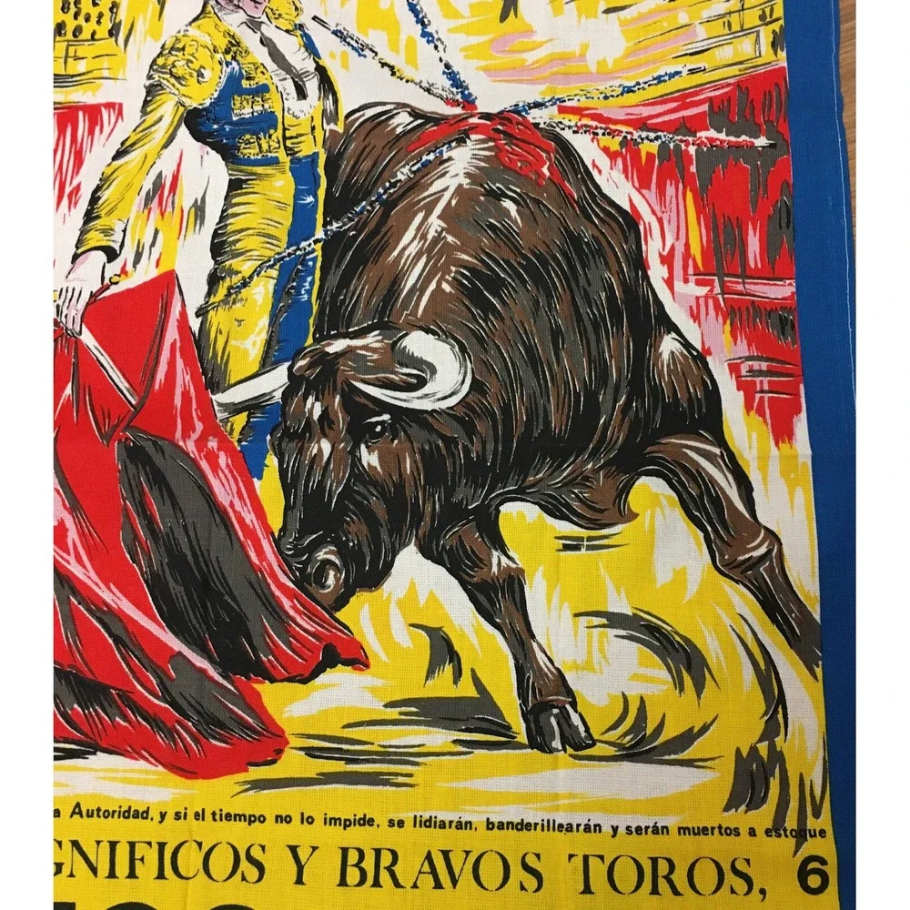 Matador Bull Fight Plaza Plaza De Toros Grandiosa Towel Wall‎ Hanging Suvioneir